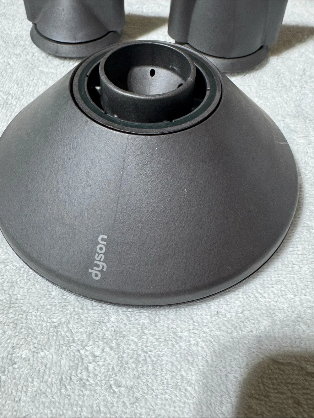 Dyson Silver and White Hair Dryer with Attachments